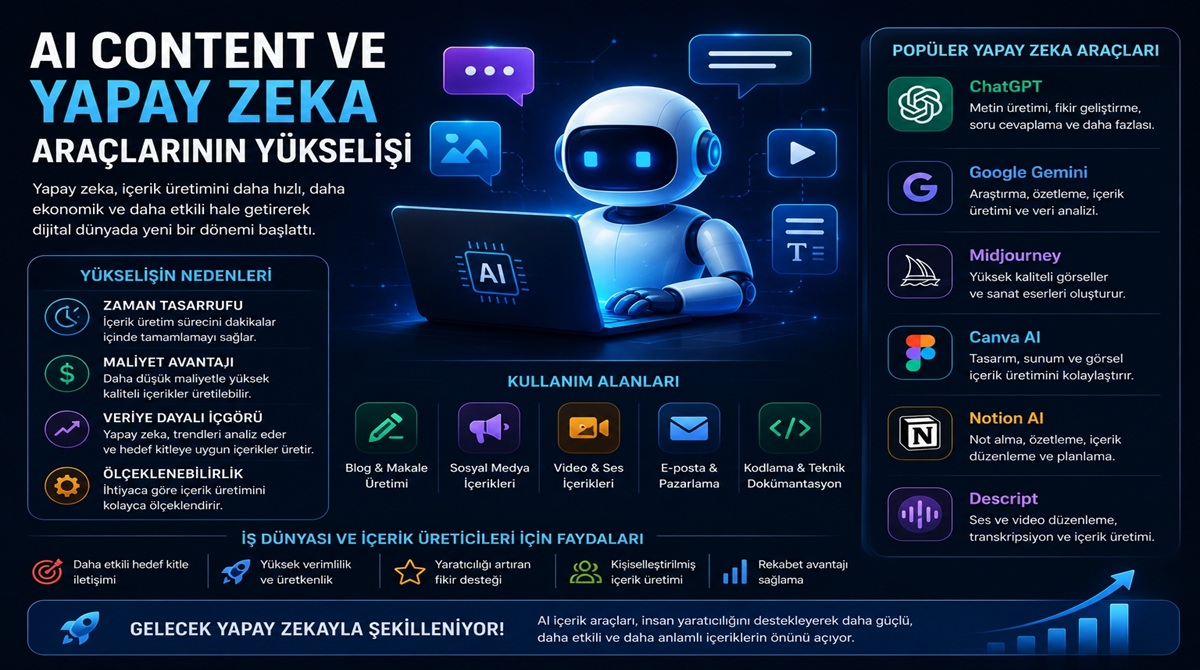 AI Content ve Yapay Zeka Araçlarının Yükselişi